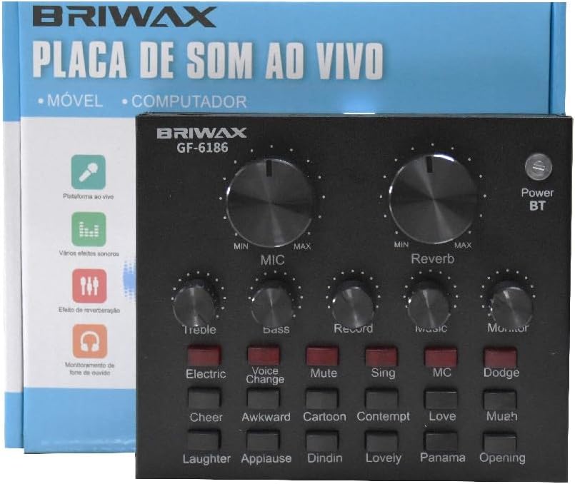 Interface V8 pra podcast e lives